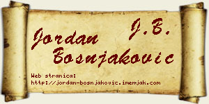 Jordan Bošnjaković vizit kartica